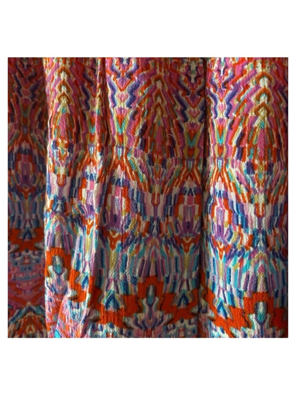 Dress Barn Boho Multi-colored Pattern Ruffle Hem Mini Skirt, M - Picture 2 of 6